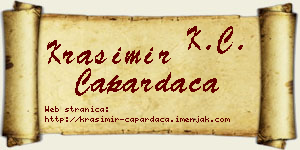 Krasimir Capardača vizit kartica